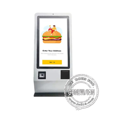 데스크톱 안드로이드 24인치 터치 스크린 셀프 서비스 자동 지불 기계 레스토랑