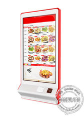 카드 판독기와 패스드 푸드 식당을 위한 32 인치 자동 주문하는 기계 자급식 터치 스크린 결제 키오스크