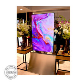 55 &quot; 투명 유리 LG 스크린 LCD 디지털 신호 키오스크 전기 용량 터치 광고 플레이어