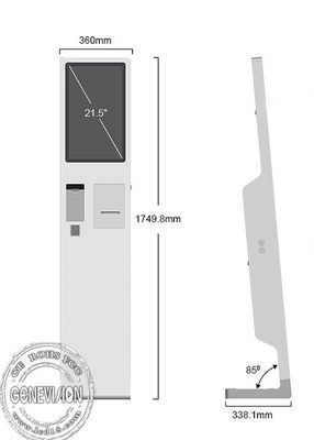 21.5 인치 용량 성 터치 셀프 서비스 키오스크 티켓 디스펜서 POS 기계