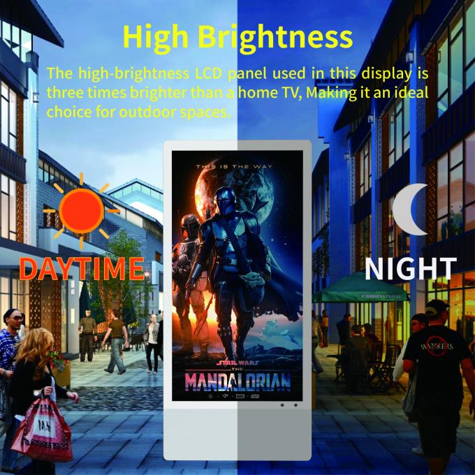 32/43/55 인치 사용자 정의 휴대용 모바일 안드로이드 디지털 사이니지 토템 야외 이동식 디스플레이 화면 0