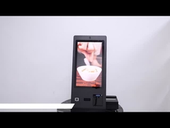 OCR 여권 리더 24인치 데스크톱 호텔 체크인 셀프 서비스 키오스크 카메라 마이크