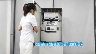316 스테인레스 스틸 24 인치 RFID 카드 판독기와 키보드가 있는 야외 터치 스크린 키오스크