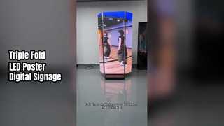 삼중 접이식 LED 포스터 화면 간편한 모바일 디스플레이