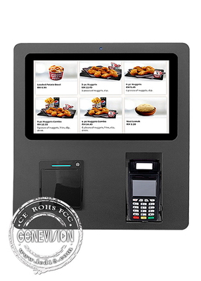 카메라와 POS 신용 카드 판독기 영수증 프린터 15.6 인치 자급식 키오스크