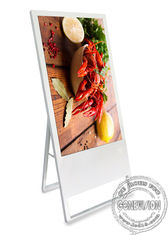 43 인치 안드로이드 OS Foldable 대 휴대용 LCD 디지털 방식으로 Signage 상업적인 전시 대중음식점 메뉴 널 매우 호리호리한 구조