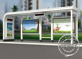 버스 정류소 방수 디지털 방식으로 Signage, 높은 광도 터치스크린 컴퓨터 간이 건축물 55 인치