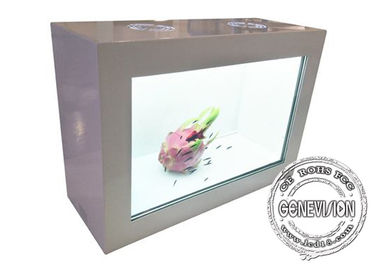 전시회를 광고하기 위한 고정 헤드 디스크 안드로이드 투명한 LCD 진열장
