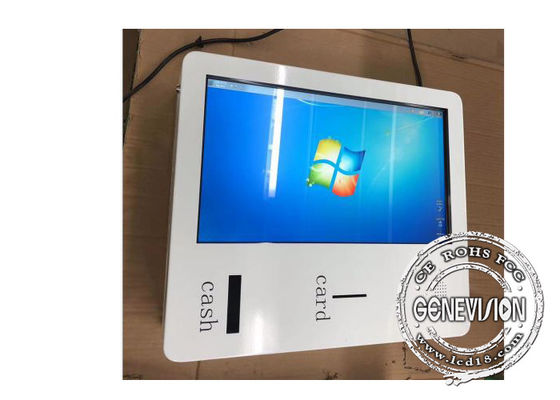 PC Wall Mount 21.5Inch 24 Inch Self Service Digital Payment  With Cash Acceptor Printer Camera Ic Reader Pos Monitor