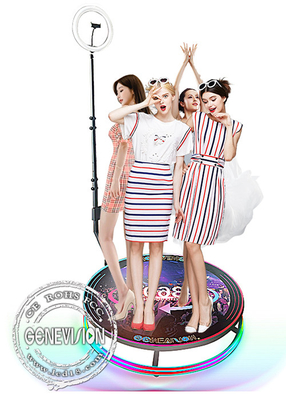 4 사람들 조절 슬로우 모션에 360 카메라 셀피 사진 부스 2를 금속을 입히세요