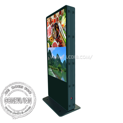 2면 LCD 비디오 디스플레이 광고 키오스크 2면 높은 사이니지