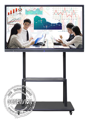 55~110인치 4K AG Glass 안드로이드 12.0 듀얼 시스템 20 포인트 터치 스크린 화이트보드 카메라와 마이크