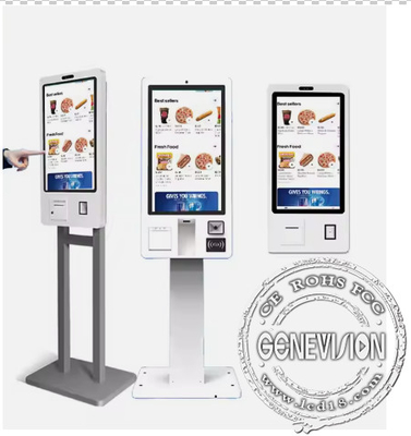 로고 QR 스캐너와 10-포인트 PCAP 터치 스크린을 갖춘 고급 인터랙티브 셀프 서비스 결제 키오스크