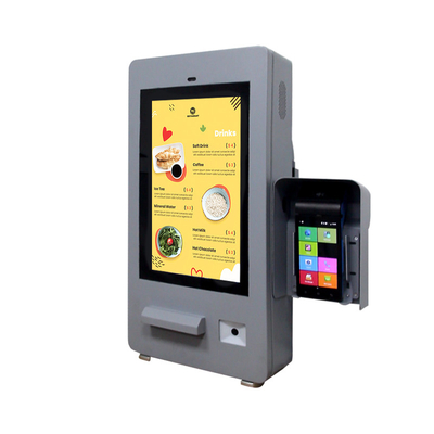 32인치 고 밝기 IP65 방수 외관 자체 주문 결제 키오스크 프린터 QR 코드 스캐너