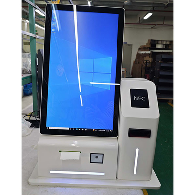 24인치 LED 장식 데스크탑 안드로이드 컴퓨터 터치 스크린 결제 키오스크 (현금 수납 포함)
