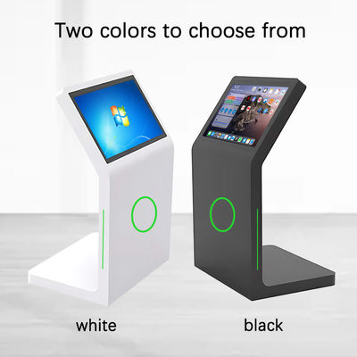21.5 to 65 Inch Touch Screen LCD Display Base with LED Ring Light, Stable Interactive Monitor Stand for Business Presentation and Entertainment