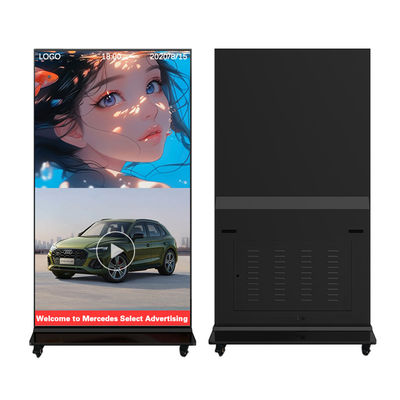 Top-Rated 75/86 Inch Vertical Full Screen Advertising Display, 4K Ultra HD Intelligent Splicing Large Screen Monitor All-in-One, Commercial Digital Signage with Wi-Fi, Bluetooth, Cloud Management