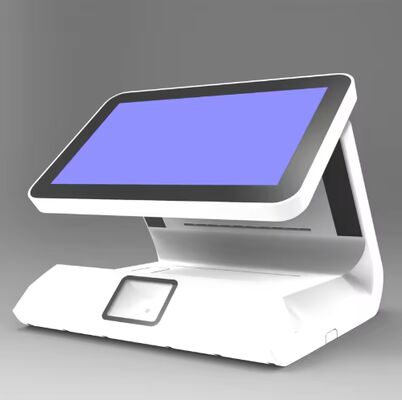 안드로이드 데스크톱 듀얼 스크린 현금 등록 스크린 80mm 프린터 및 스캐너 11.6인치 + 11.6인치 2GB + 32GB POS 시스템 기계 터미널