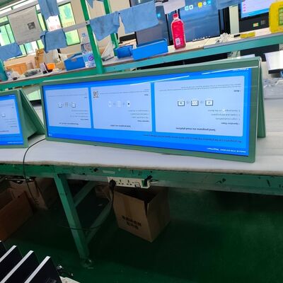 49.5 인치 듀얼 스크린 천장에 장착 된 디지털 사이니지 메뉴 디스플레이 레스토랑