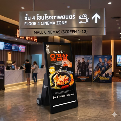 안드로이드 와이파이 43 55 65 인치 야외 LCD 키오스크 포스터 패널 화면 4K 휴대용 LCD 디스플레이