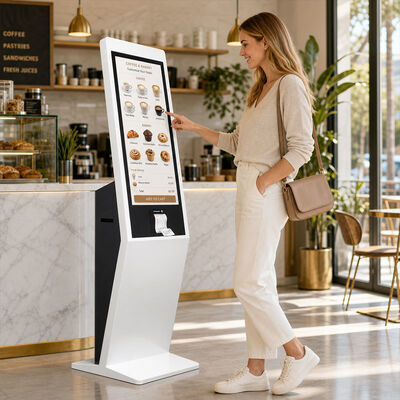 32inch PCAP Touch Screen All In One Self Service Kiosk  With Printer FOR Contactless Payment Occassion