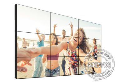 텔레비젼 Diy 디지털 방식으로 Signage 영상 벽 1.7mm는 49 인치 3*3 4K 터치스크린 간이 건축물을 했습니다
