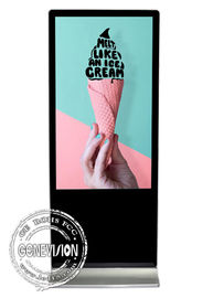 Lcd 안드로이드 광고 선수를 세우는 55개의 인치 터치 스크린 키오스크 바닥