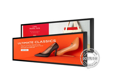 전시 선반 정상 LCD 광고 감시자가 안드로이드 OS 와이파이에 의하여 매우 넓게 48.5 인치 IPS 패널 700 Nits 기지개했습니다