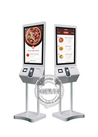 Mcdonald의 셀프 서비스 키오스크 POS 기계 프린터 스캐너가 있는 27 인치 Android 터치스크린